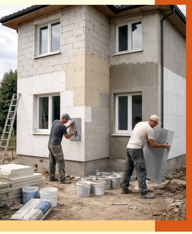 Утепление дома из газобетона в Находке от 4332 руб./м² — заказать у ТепломастерНхд